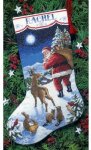 (image for) Stocking Santa's Arrival Counted Cross Stitch Kit